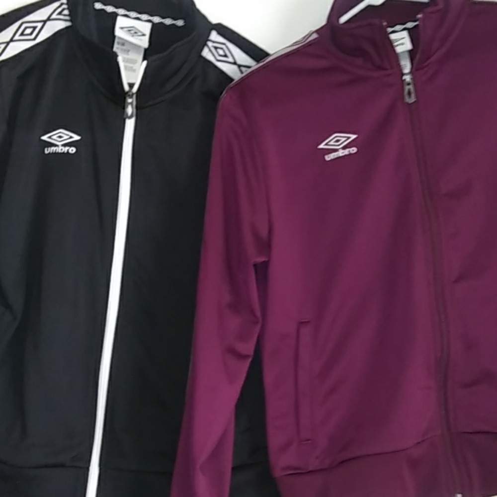 Two medium size umbro track jackets